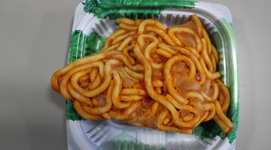 液体凍結機リセラで急速冷凍したナポリタン